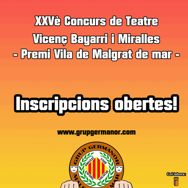 Incripció al Concurs de teatre