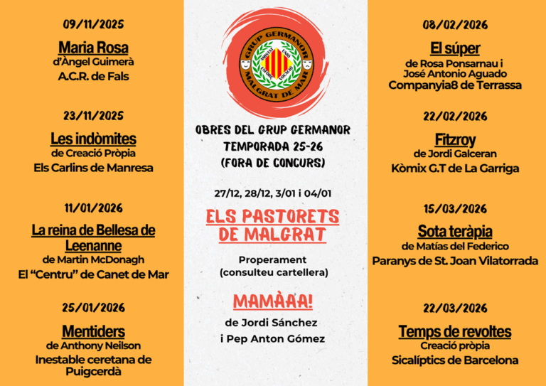 Programació temporada 2025-2026